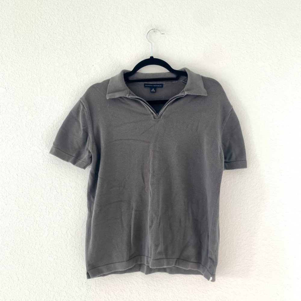 Banana Republic Soft Zip Polo Shirt Sweater